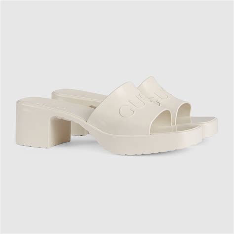 gucci silver sandals|gucci rubber sandals women.